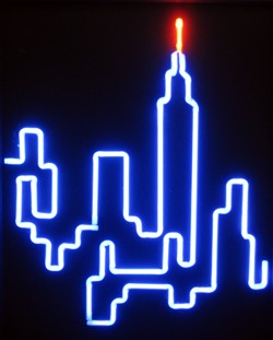 Neon-Skyline 1 (Spitze leuchtend)